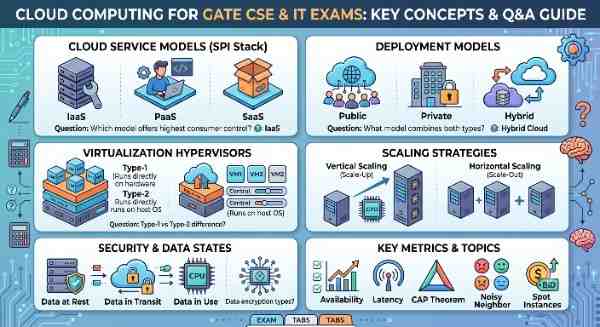 Cloud Computing Questions & Answers for GATE CSE & IT Exams.